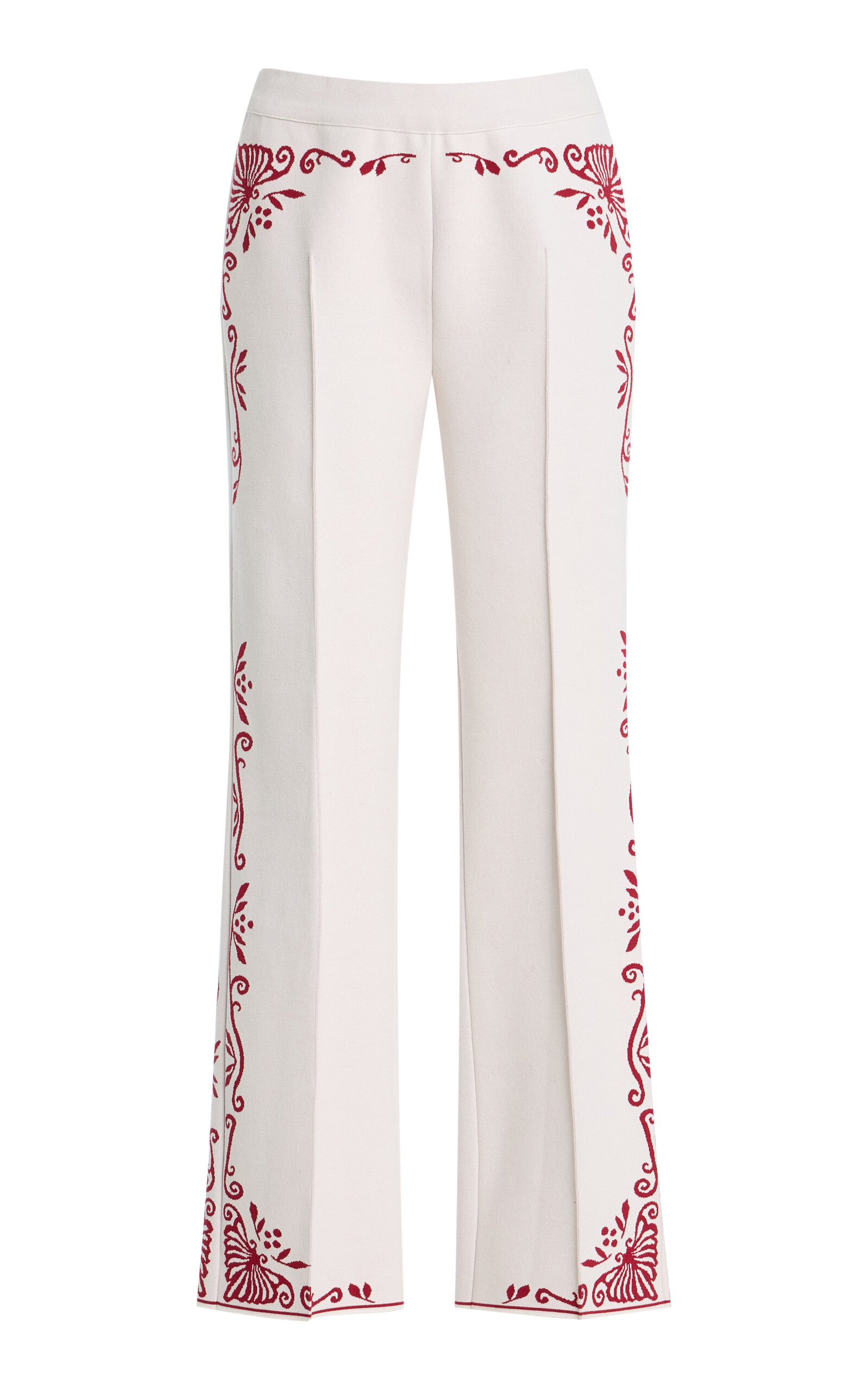 Scroll Cotton-Blend Cropped Flared Pants | Moda Operandi (Global)