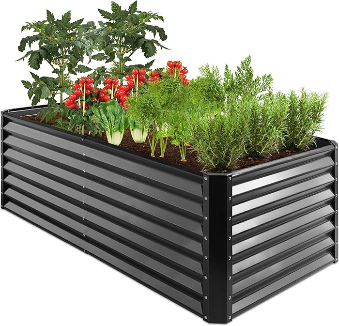 Best Choice Products 6x3x2ft Outdoor Metal Raised Garden Bed, Deep Root Box Planter for Vegetable... | Amazon (US)