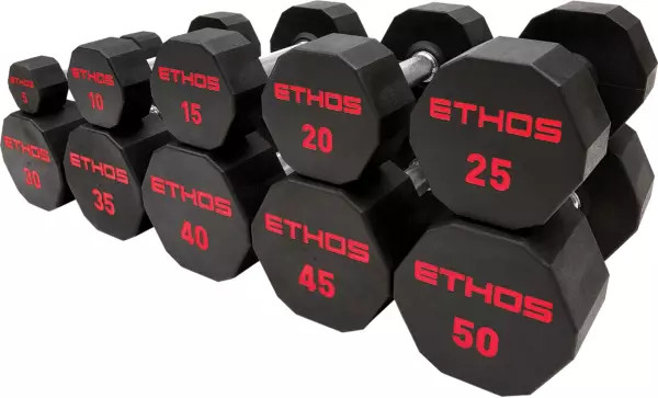 ETHOS Rubber Hex Dumbbell | Free Curbside Pickup at DICK'S | Dick's Sporting Goods