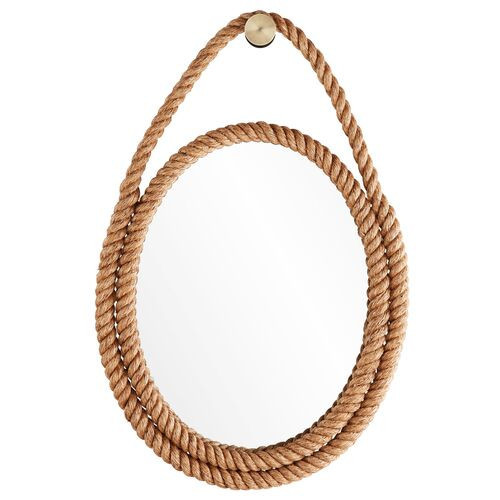 Iberis Rope Wall Mirror - Natural - Arteriors | Dressing Mirror, Vanity Mirror - Functional, Aesthetic | One Kings Lane