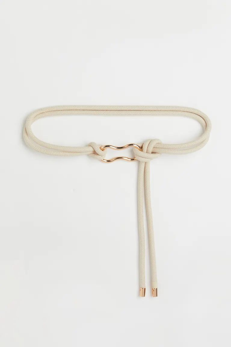 Waist belt with two narrow straps in faux leather. Metal fastener. | H&M (US)