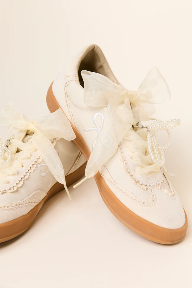 Victoriana Bow Detail Sneakers | Pink Lily