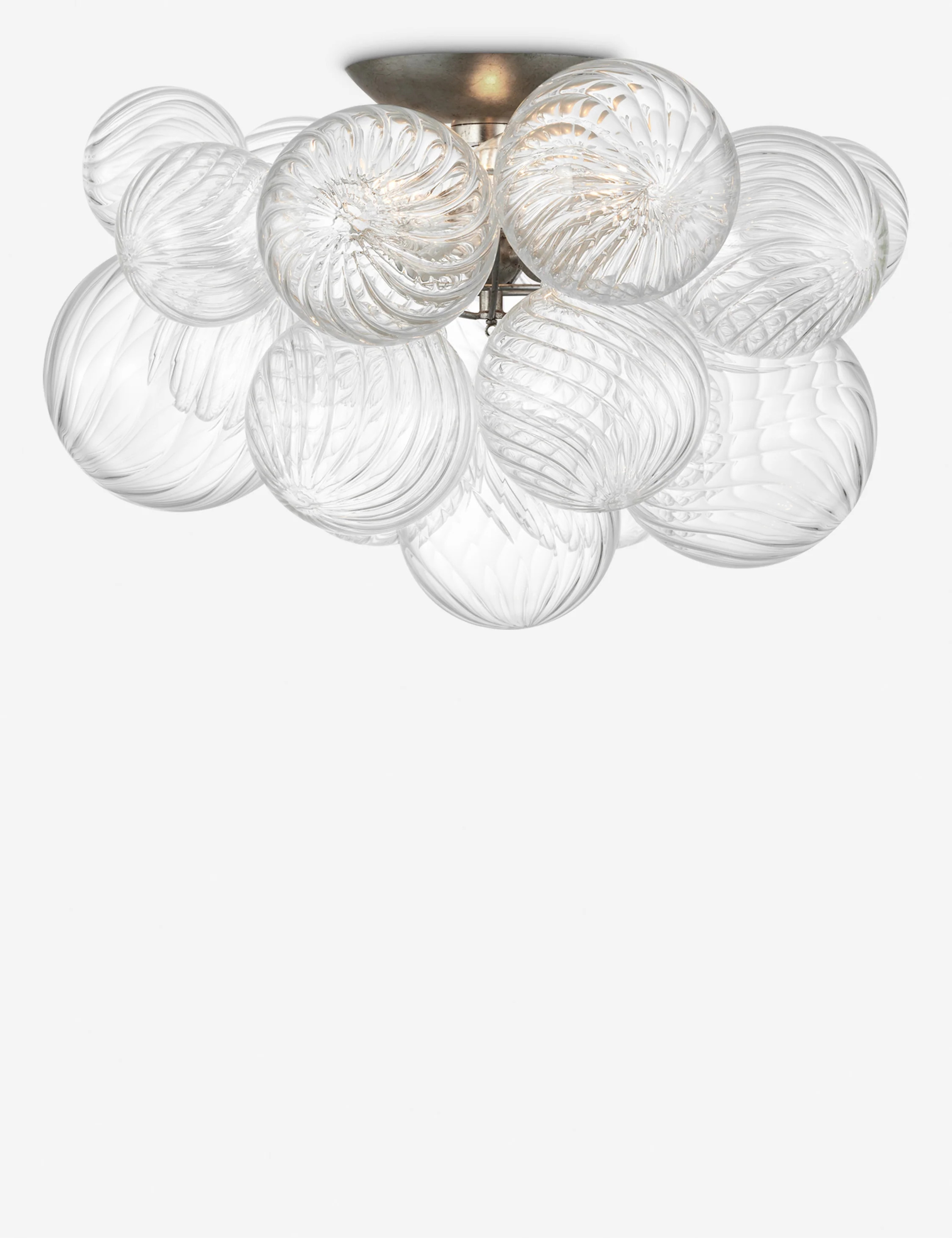 Oristano Flush Mount Light, Burnished Silver, 20"Dia | Lulu and Georgia 