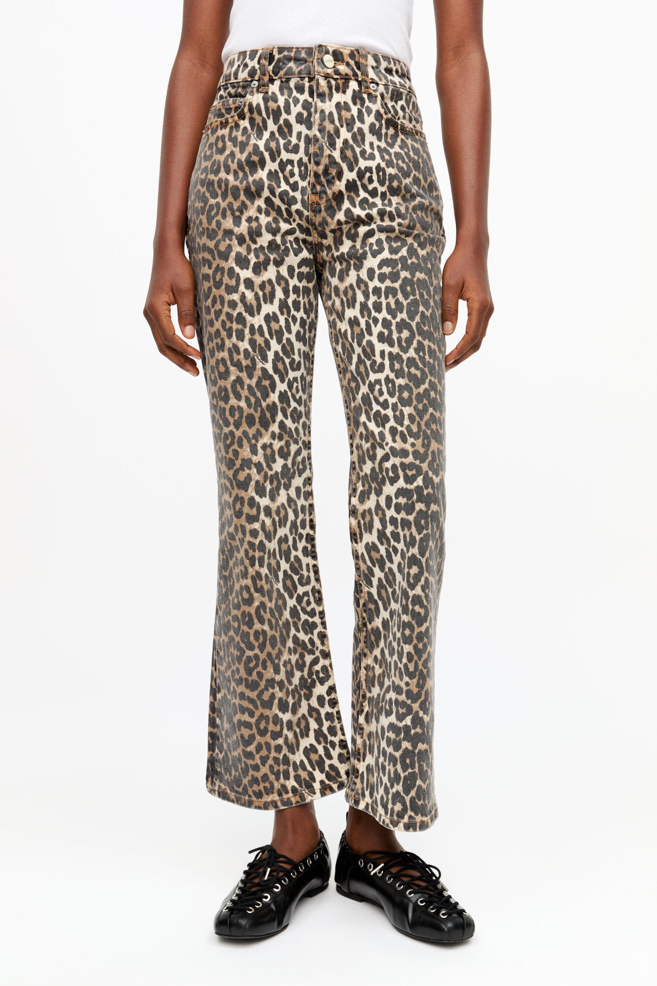 Leopard Betzy Jeans | Ganni
