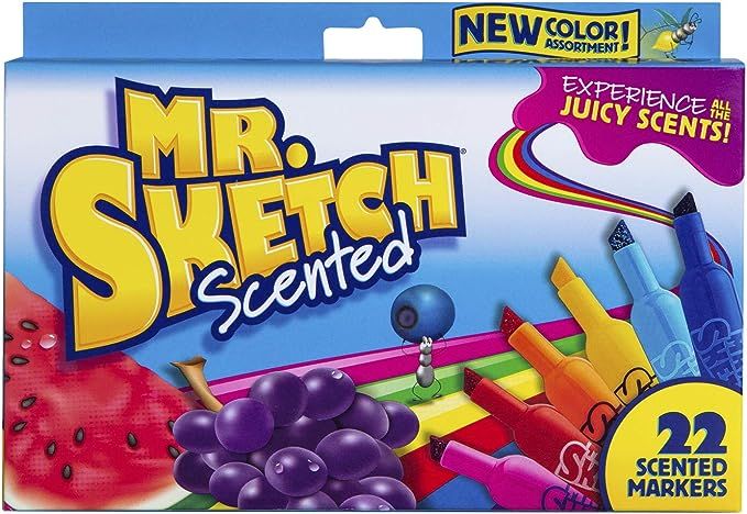 Mr. Sketch Chiseled Tip Marker, 2054594, 22 Assorted Scented Markers | Amazon (US)