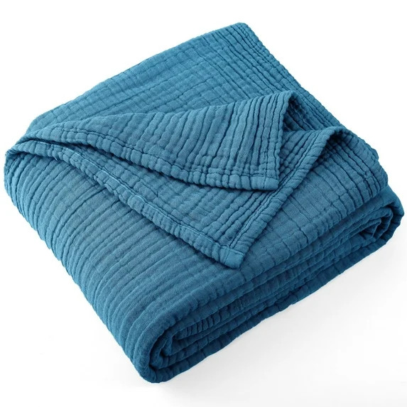 Carriediosa 100% Cotton Muslin Throw Blanket Gauze Blankets for Adults Soft Throws for Bed and Co... | Walmart (US)