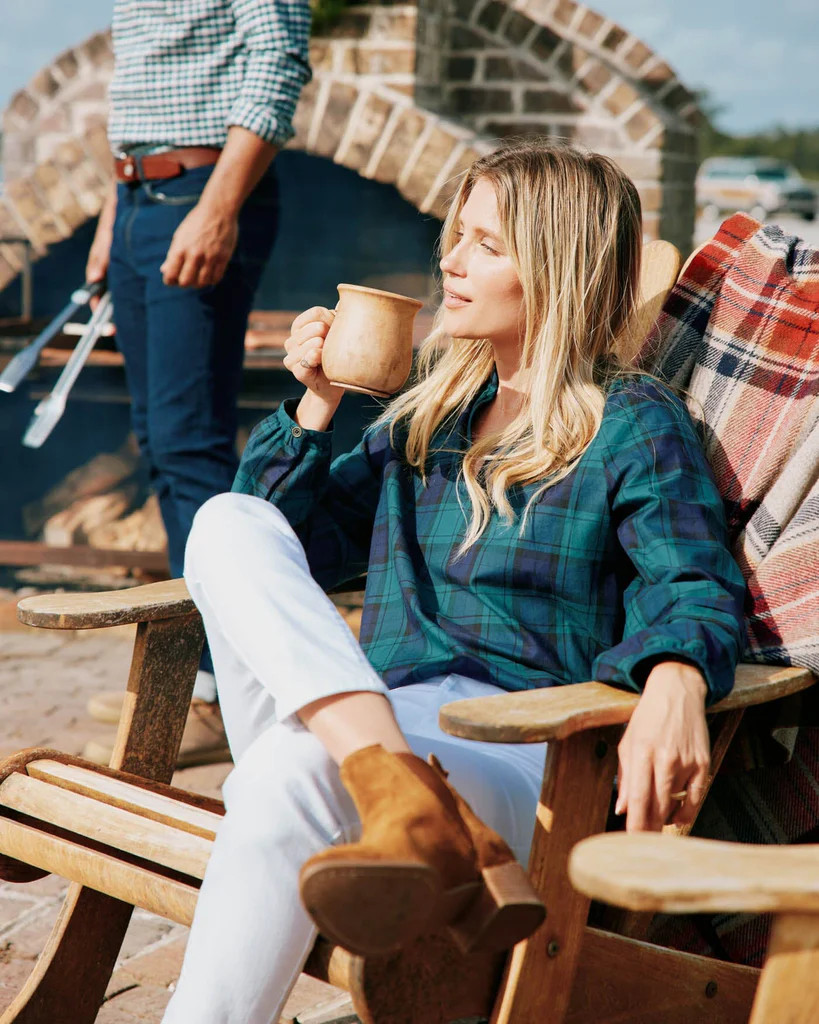 Aubree Plaid Top | Southern Tide