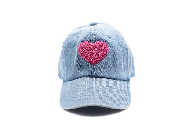 Denim Terry Heart Hat | Rey to Z