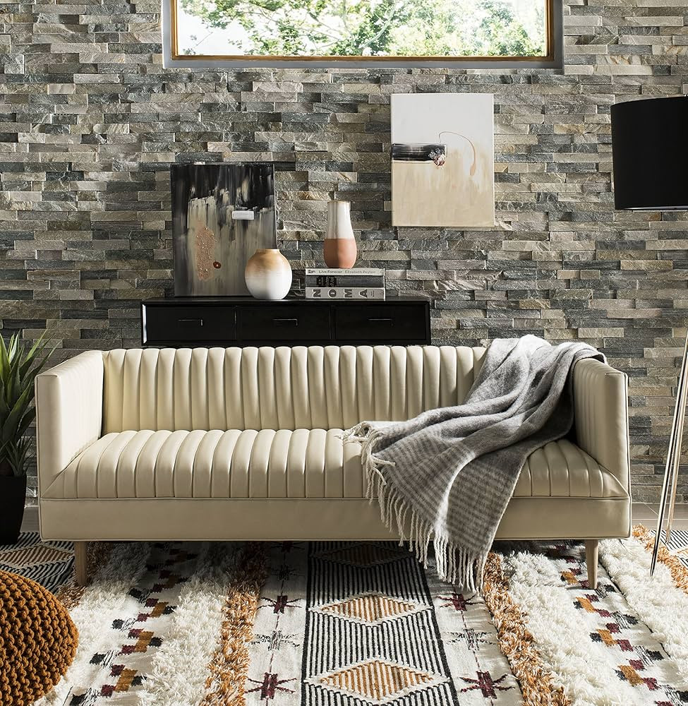 SAFAVIEH Kenya Collection 9' x 12' Ivory / Black-Orange KNY904A Hand-Knotted Moroccan Tribal Tass... | Amazon (US)