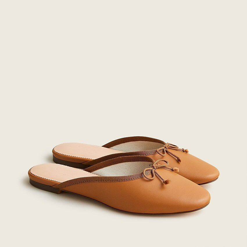 Zoe ballet mules in leather | J. Crew US