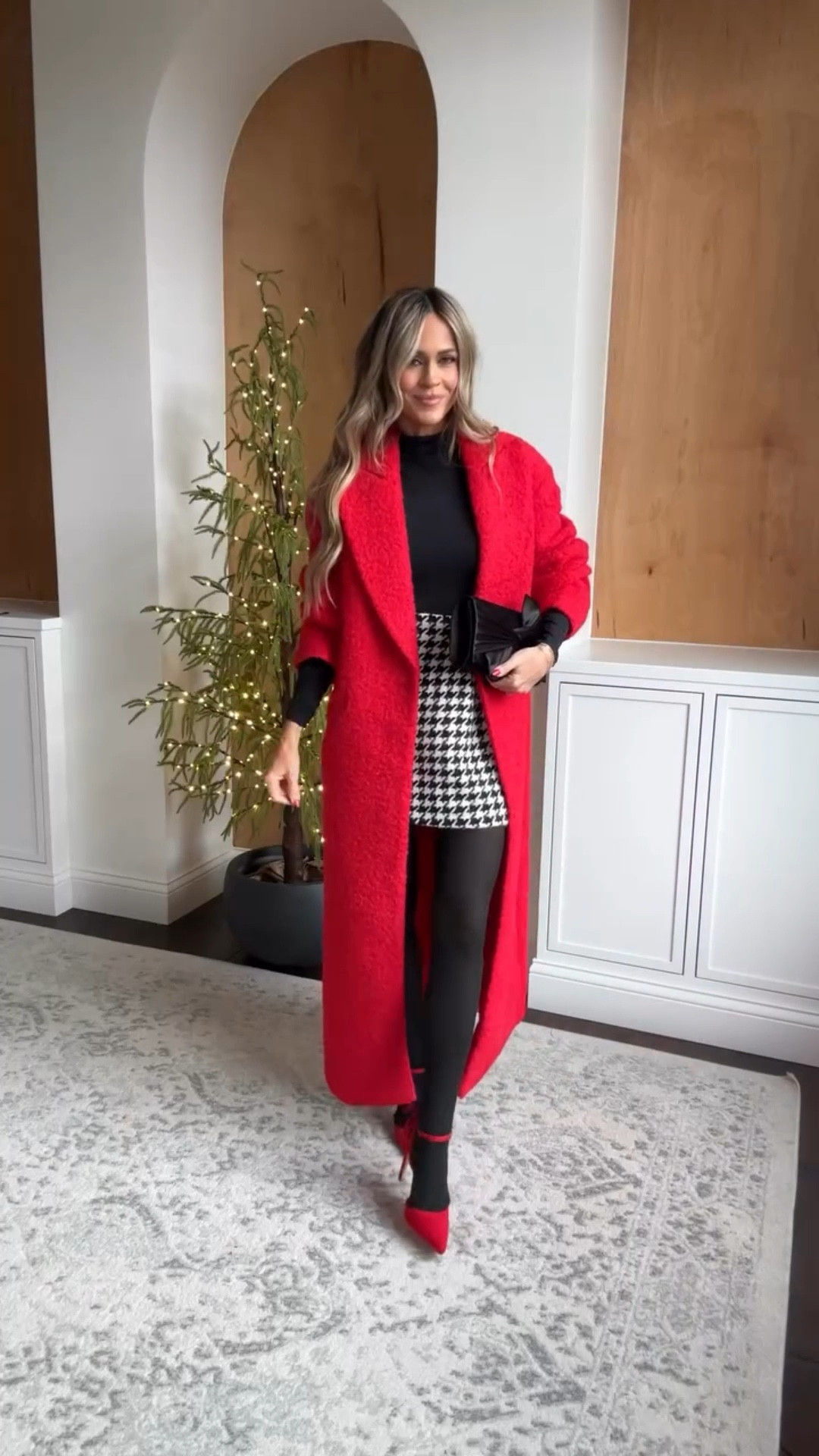 

A classic winter outfit idea perfect for holiday parties. Love the timeless combination of black red and white! Added fleece lined tights for warmth. Love the pops of red for a festive holiday outfit!

#holidayoutfitideas #winteroutfitinspo

#LTKHoliday #LTKPetite #LTKFindsUnder50