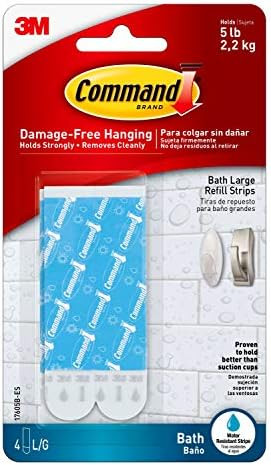 Command Modern Reflections Large Metal Bath Hook Damage-Free | Amazon (US)