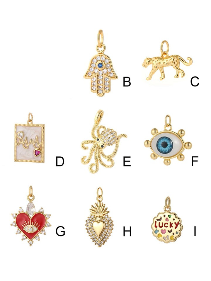 1pc Creative Cubic Zirconia & Eye Design DIY Pendant For Women For DIY Jewelry Making | SHEIN
