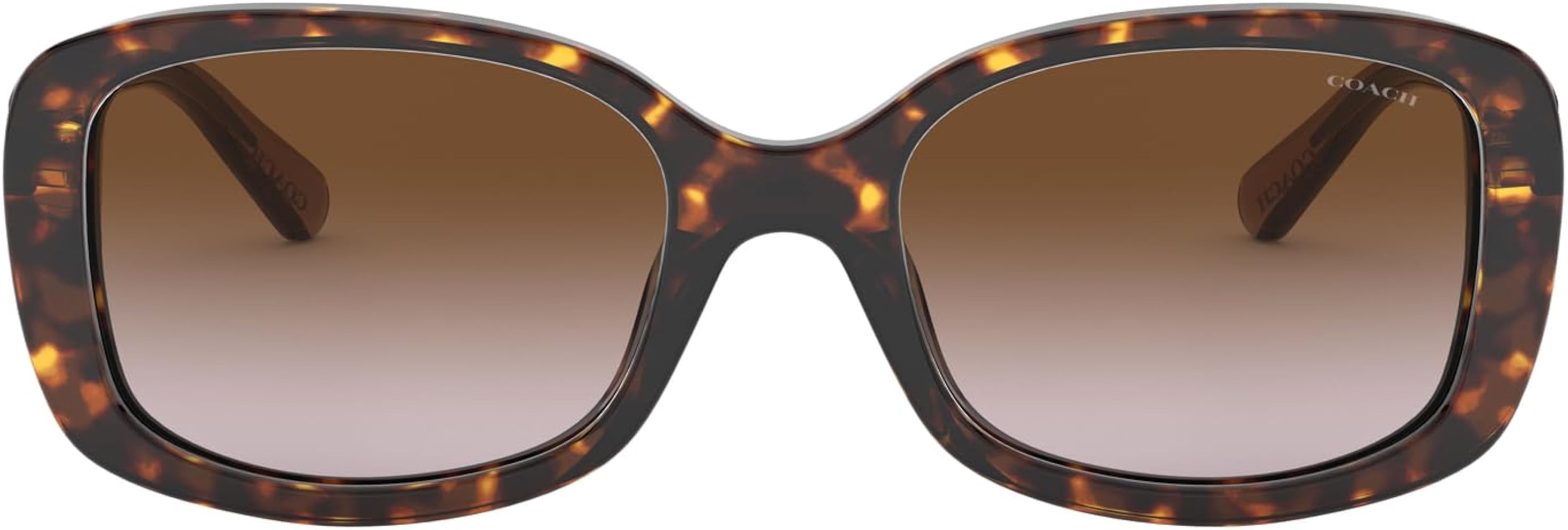 Coach HC8278 Sunglasses, Dark Tortoise/Brown Gradient, 53 mm | Amazon (US)