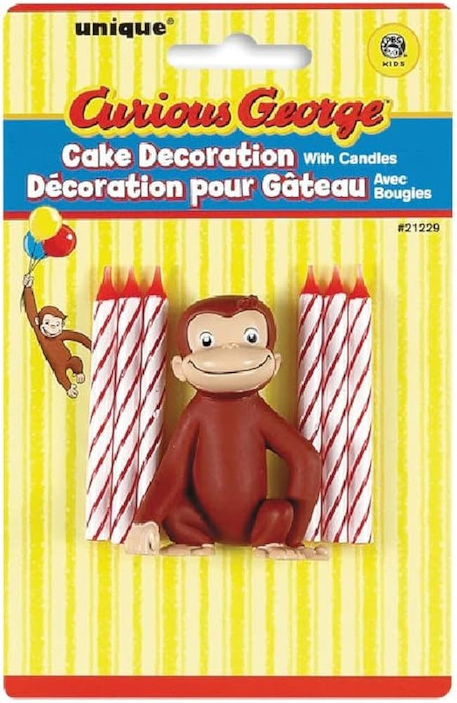 Curious George Cake Topper with 6 Candles | Amazon (US)