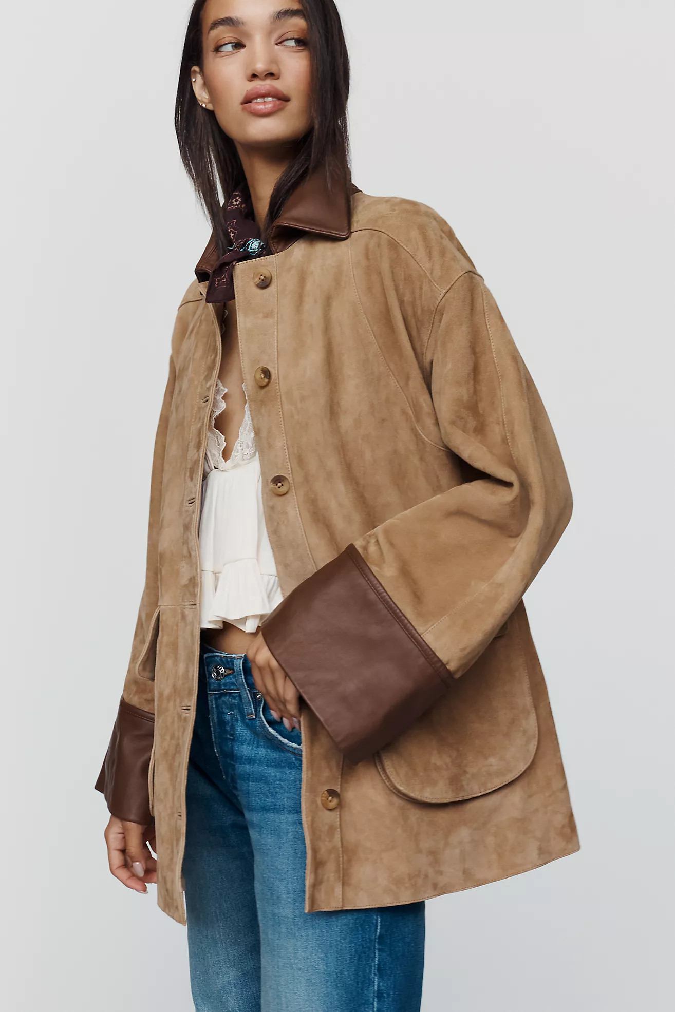 Pilcro Adelaide Suede Barn Jacket | Anthropologie (US)