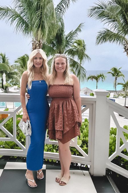 Soaking up the sun with my favorite daughter ☀️ We’re celebrating her graduation from Saint Edward’s! I couldn’t be more proud of you Ally and of the woman you have become! I love you to the moon and back!! 

Comment links to shop out Under $50 vacation dresses. 
