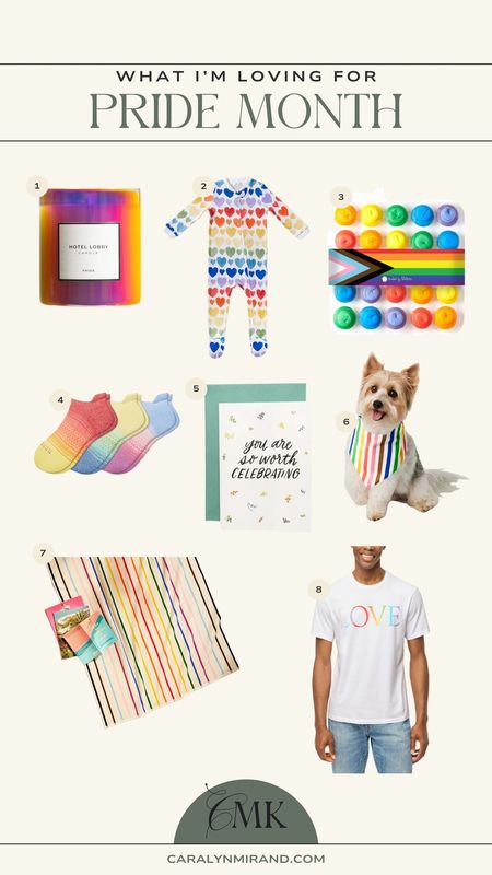 What I’m loving for pride month 🌈💫something for the whole family! Candle, cupcakes to send to someone special, my favorite workout socks, cards, dog bandana, beach towel, t-shirt & baby onesie! 

#LTKFamily #LTKSeasonal #LTKParties