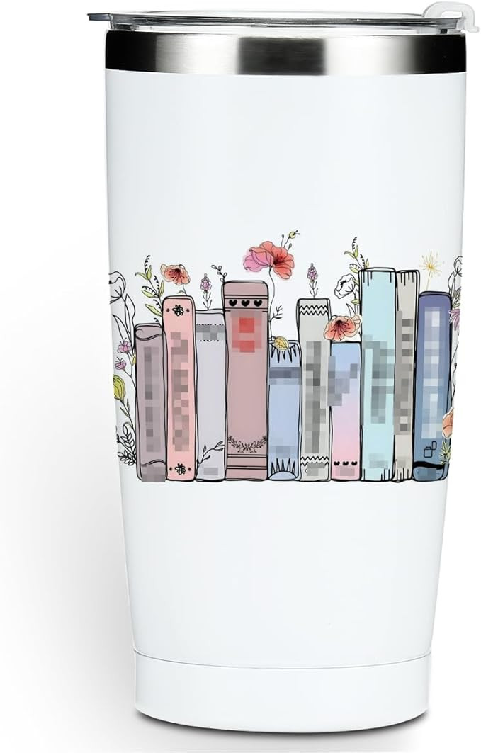 Inspired Tumbler Book Decor Book Lovers Gifts Bookish Coffee Mug Music Lover Gift for Women Girls... | Amazon (US)