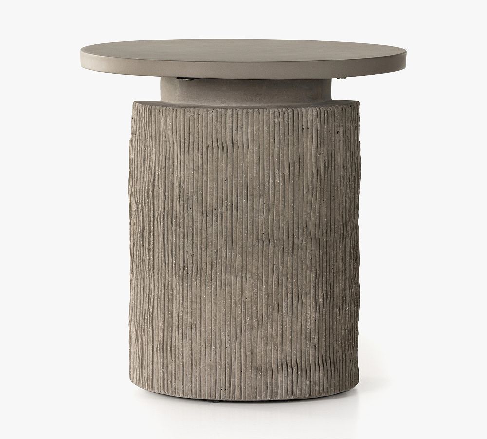 Temper Round Concrete End Table | Pottery Barn (US)