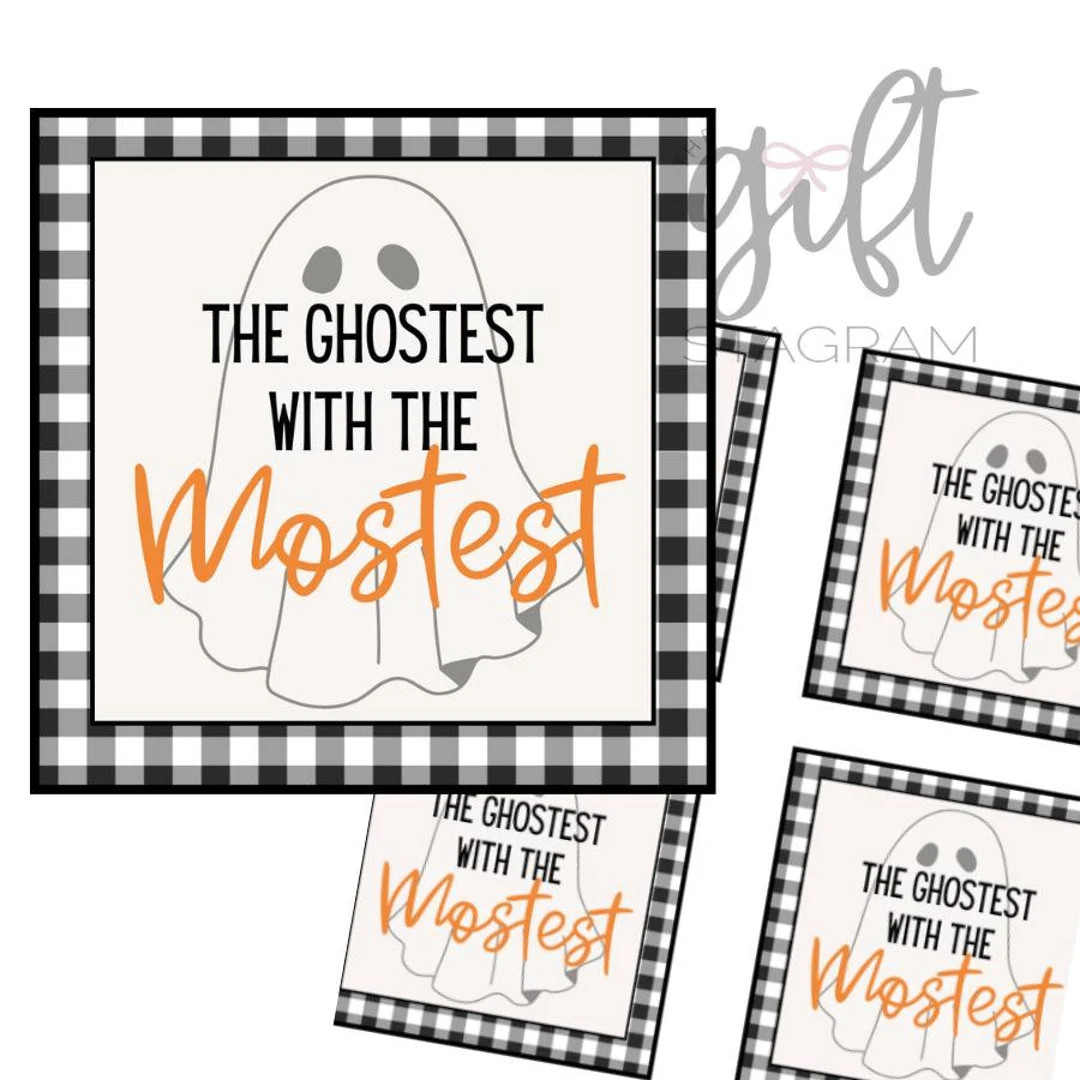 To the Ghostess With the Mostess Gift Tag DIGITAL DOWNLOAD Halloween Hostess Gift Tag Halloween G... | Etsy (US)