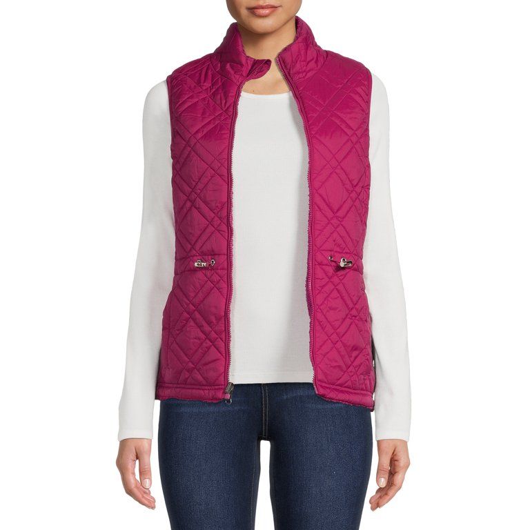 Time and Tru Women's and Women's Plus Size Reversible Quilted Vest - Walmart.com | Walmart (US)