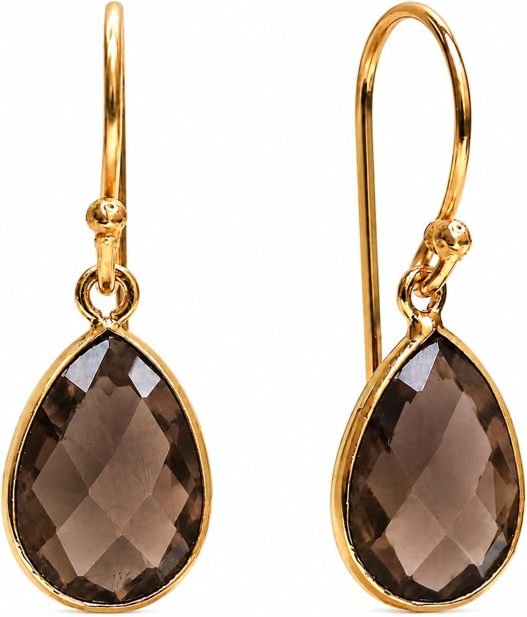 Gempires Lightweight Gemstone Teardrop Earrings for Women, Boho Birthstone | Amazon (US)