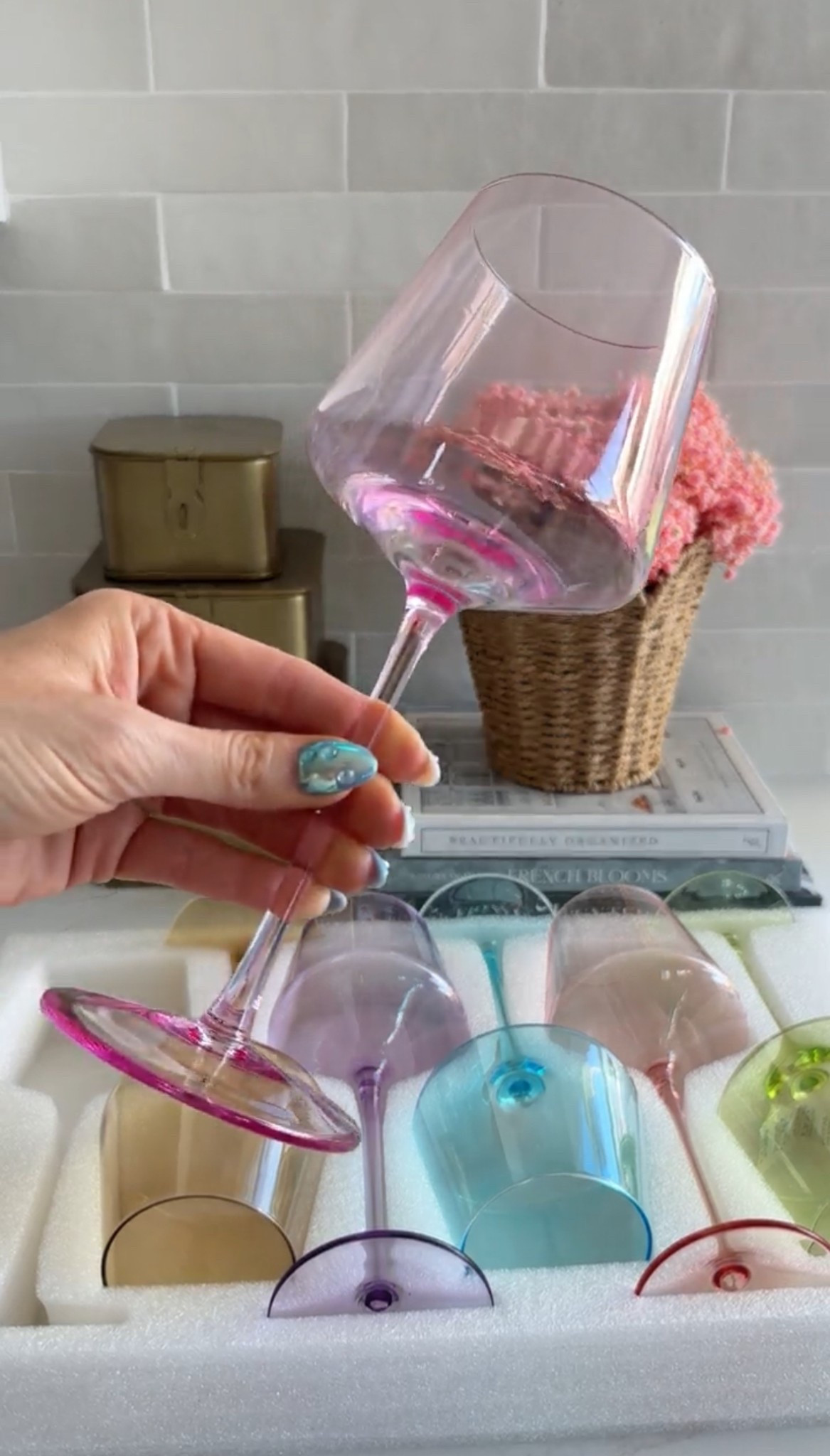The prettiest pastel wine glasses, perfect for spring. Love these for Brunch!

#LTKSeasonal #LTKHome #LTKParties