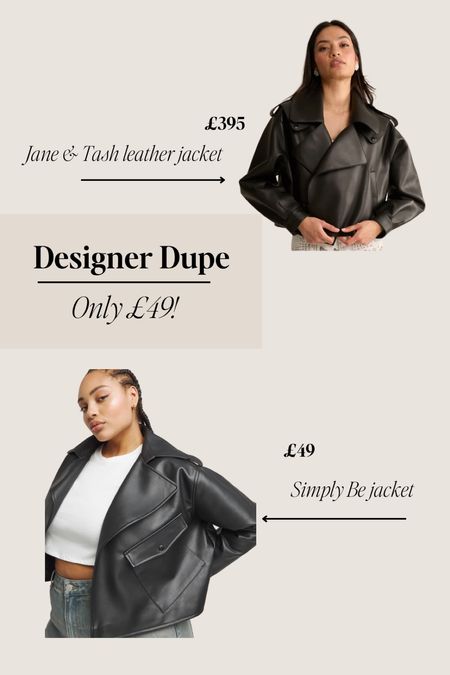 Jane & Tash dupe jacket 🖤 #Designerdupe #dupe 

#LTKfindsunder50 #LTKfindsunder100 #LTKSeasonal