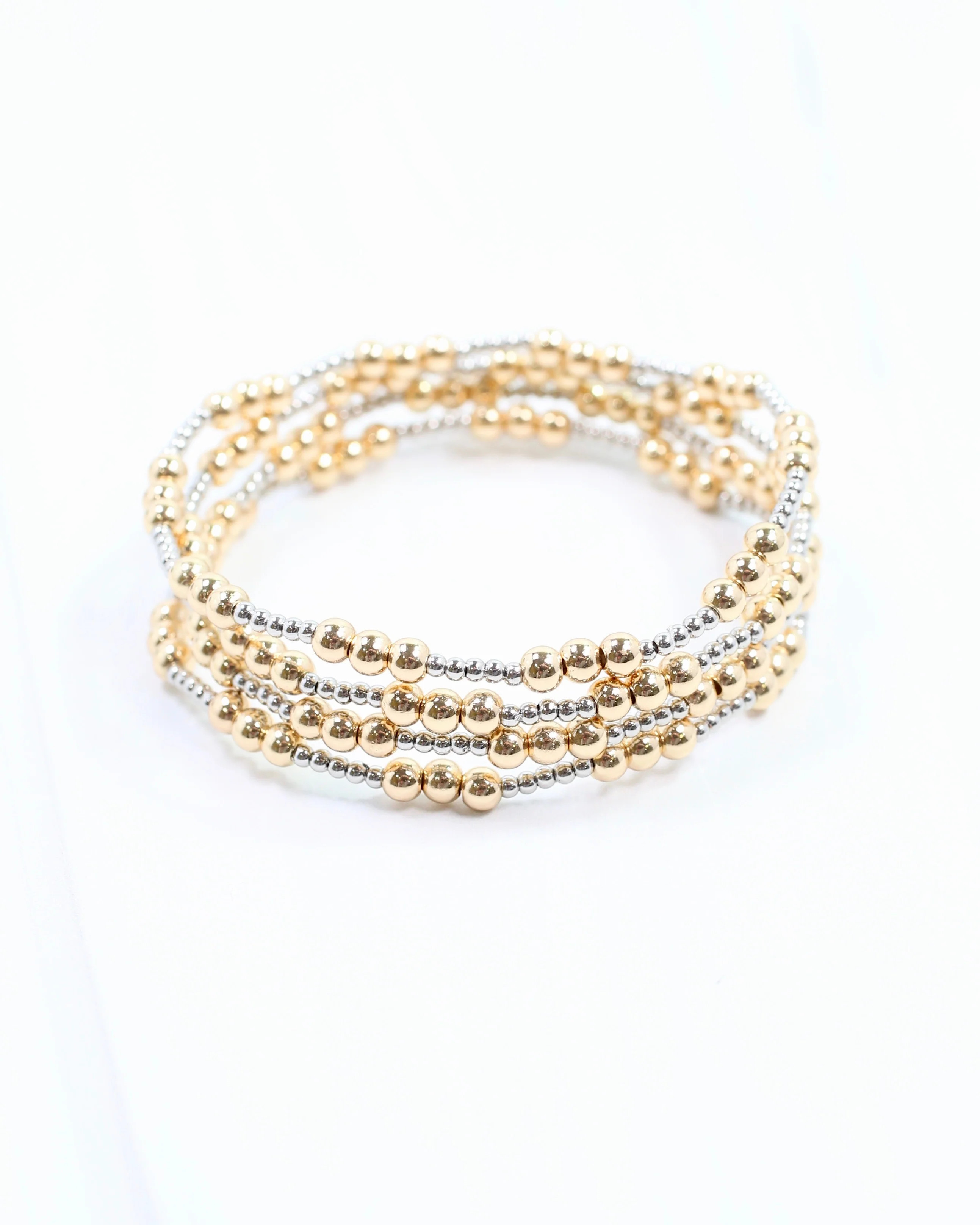 Kennedy Bracelet Set Gold-Silver | Caroline Hill