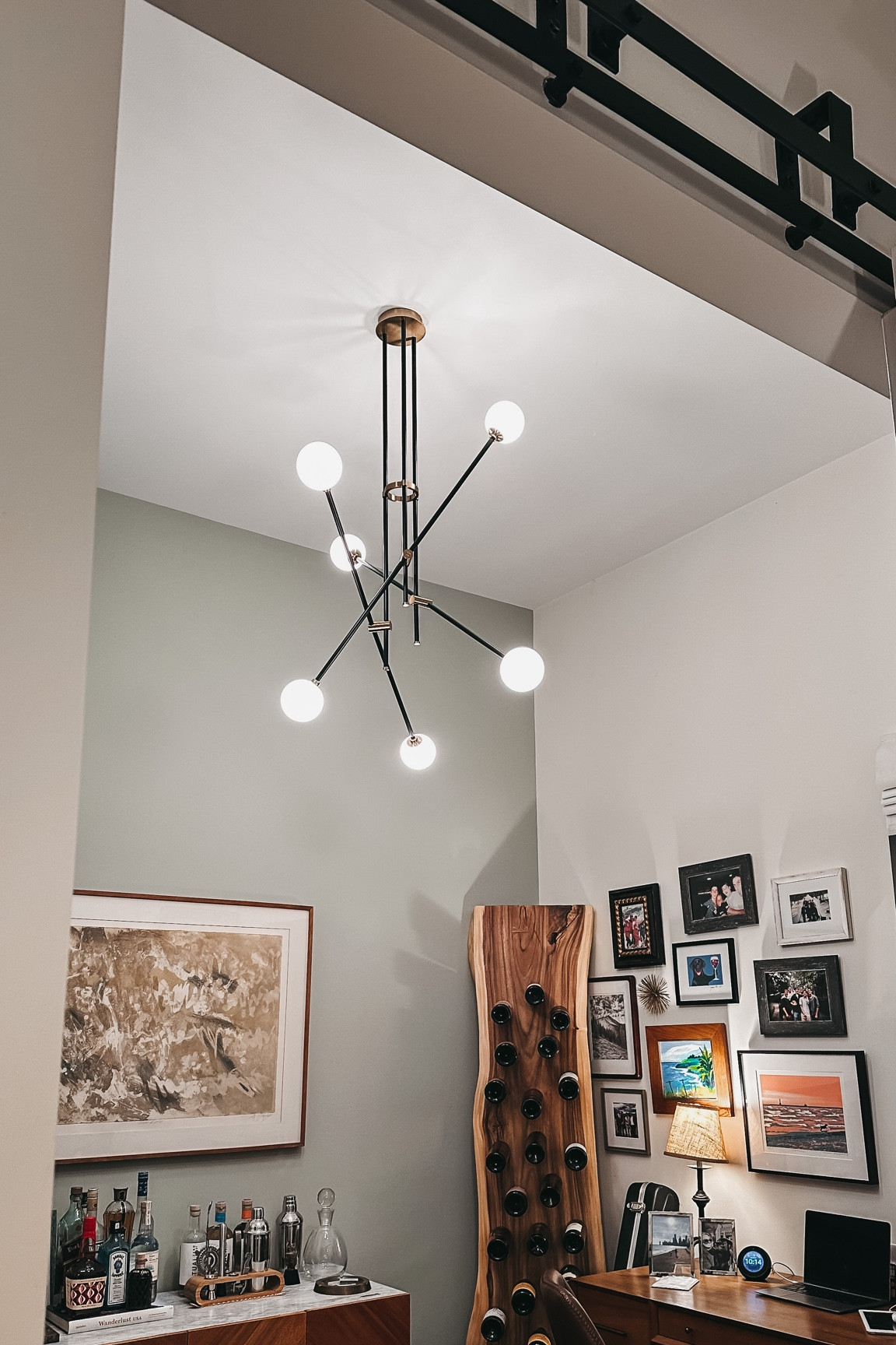 New black and gold light fixture in our home office. Would be greater in a foyer or stairwell!

#LTKhome