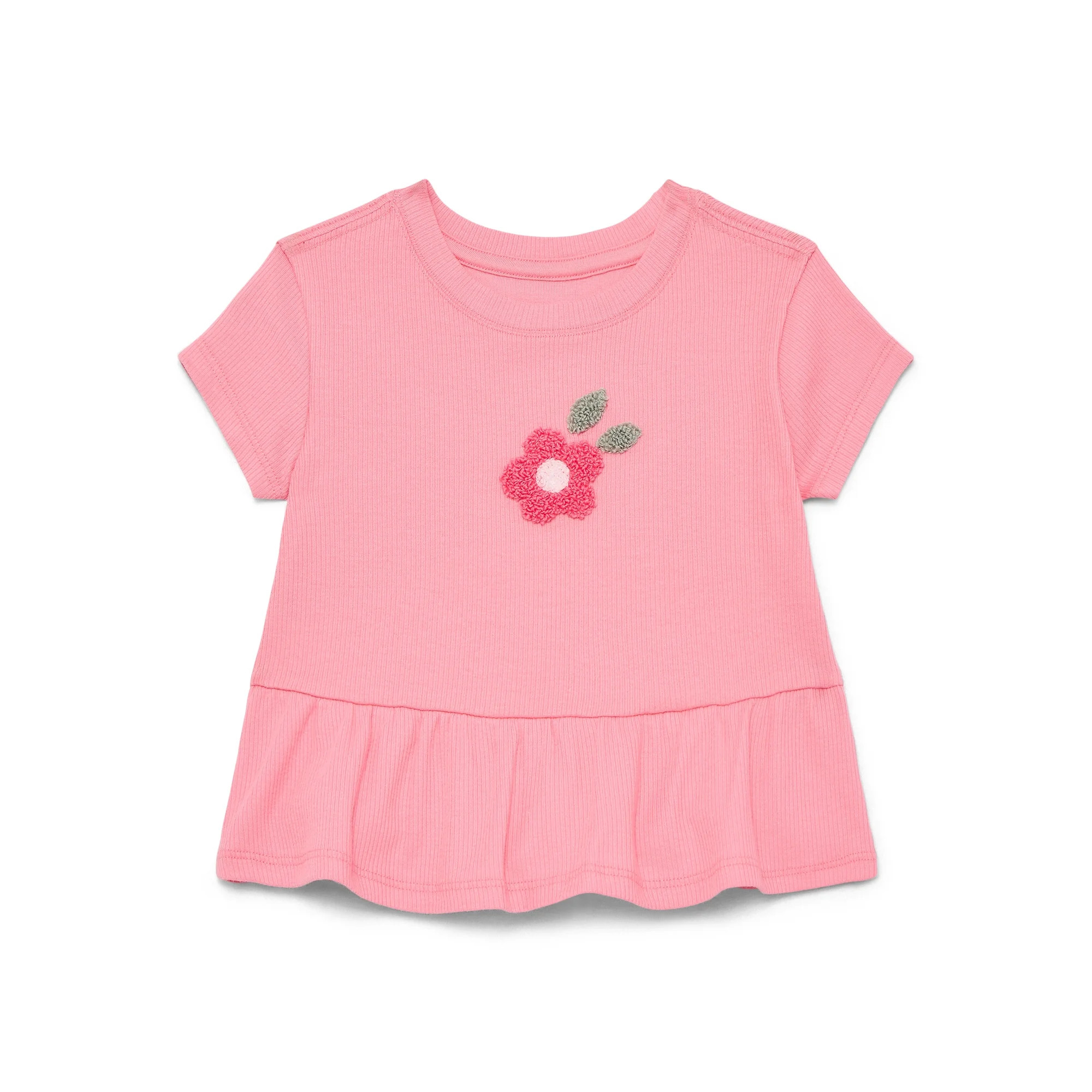 Wonder Nation Baby Girl Peplum Tee, Sizes 0-24 Months | Walmart (US)