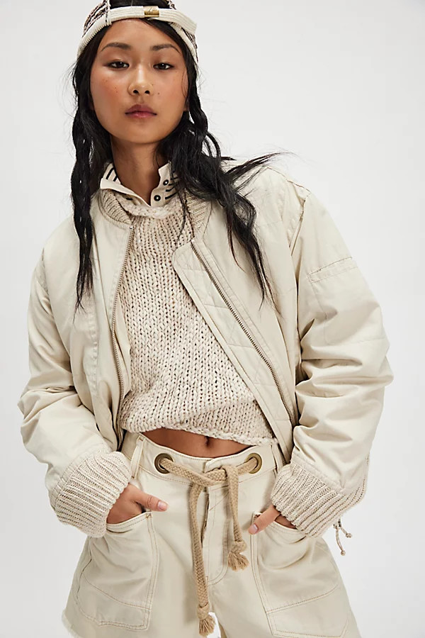 We The Free Jax Washed Bomber | Free People (Global - UK&FR Excluded)