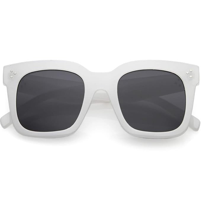 zeroUV - Retro Oversized Square Sunglasses for Women with Flat Lens 50mm | Amazon (US)