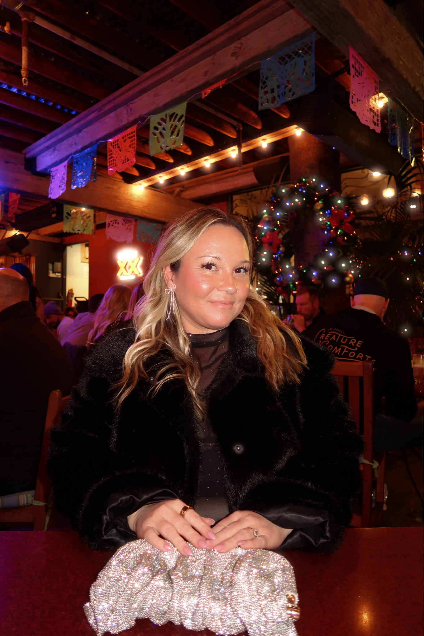 Midsize holiday outfit 
Date night outfit 
Abercrombie faux fur jacket size large 
Amazon mesh top size XL 

Christmas outfit, Black Friday, holiday style, Holiday outfit, Amazon fashion, party season, party outfit, New Year’s Eve, now earrings, gift ideas, gifts for her, gift guide

#LTKMidsize #LTKHoliday #LTKCyberWeek