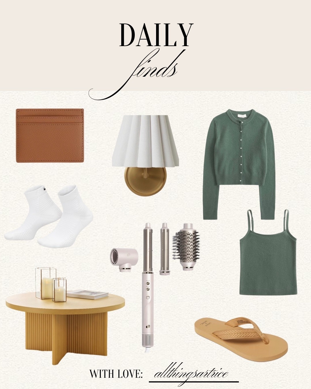 Daily finds | wallet | Quince | socks | Nike | home | Walmart | table | beauty | t3 | blow dryer | sandals | Target | Abercrombie | sweater | lamp | Allthingsartrice 

#LTKHome #LTKSeasonal #LTKBeauty