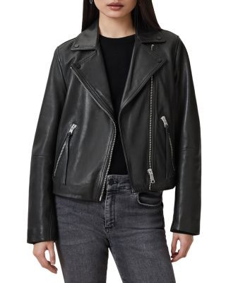 ALLSAINTS Dalby Slim Fit Leather Biker Jacket  | Bloomingdale's Women | Bloomingdale's (US)