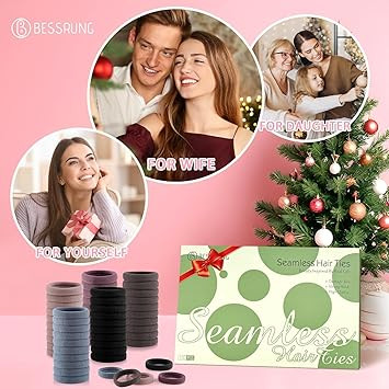 Bessrung 100 Pcs Thick Seamless Hair Ties, Ponytail Holders Hair Accessories for Women Girls No D... | Amazon (US)