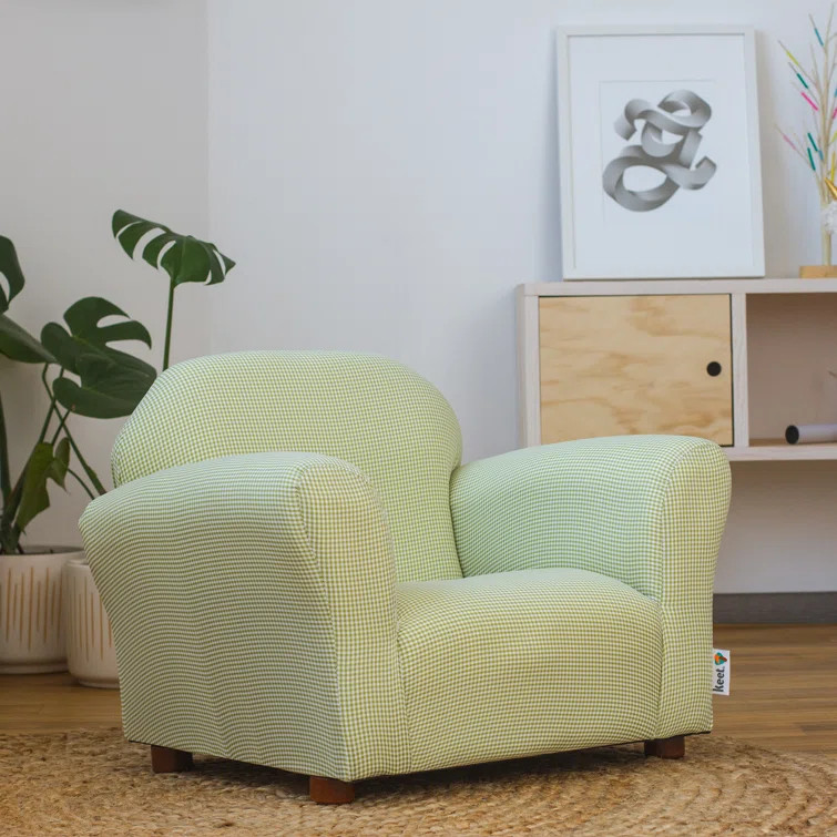 Weybridge Kid's Club Chair Gingham Pattern | Wayfair North America