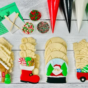 Merry Christmas Cookie Decorating Kit, ***INCLUDES 23 ITEMS***** Zoom Party Favors, Assorted Shap... | Etsy (US)