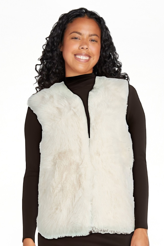 Scoop Women's Faux Fur Vest | Walmart (US)