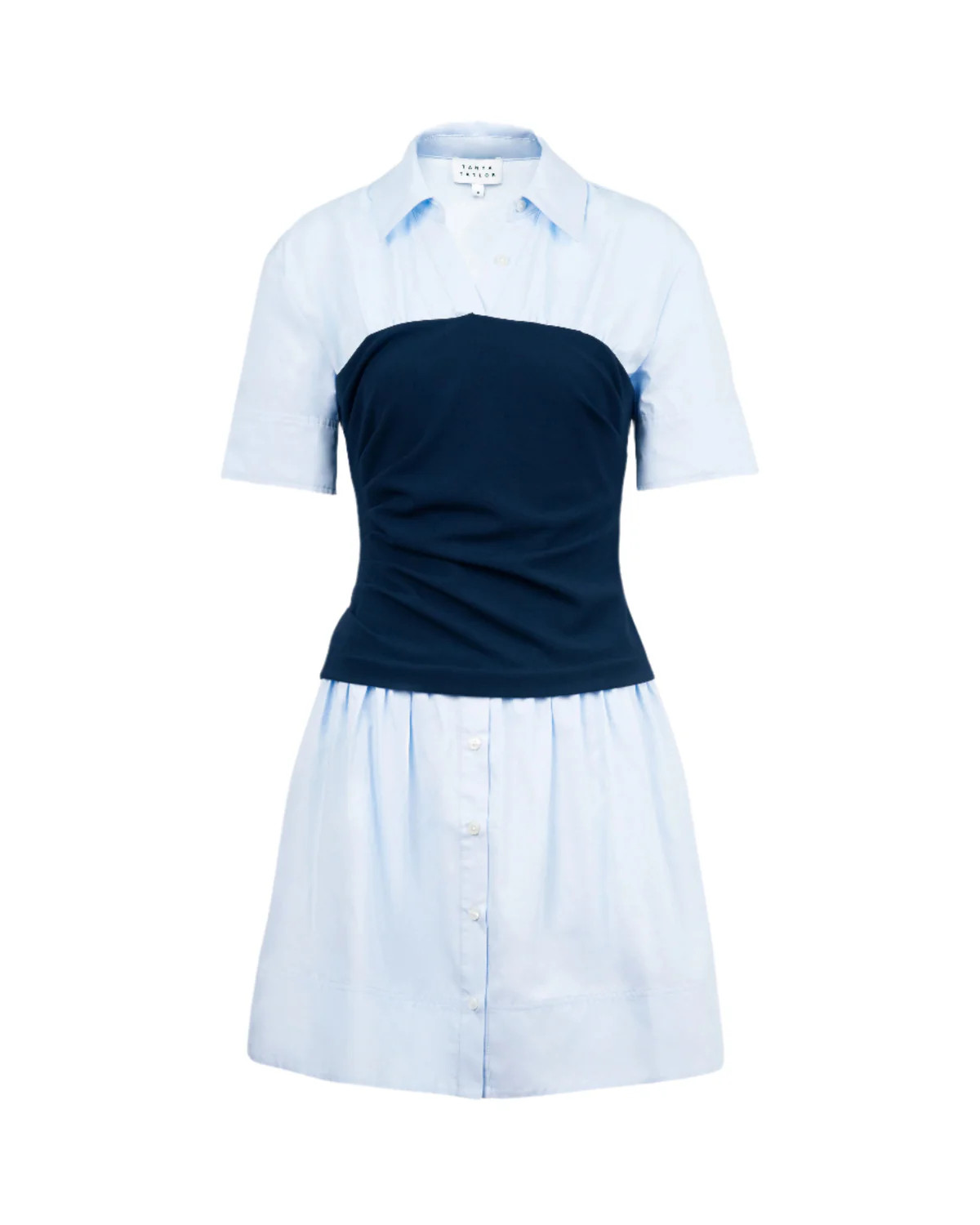 Leanne Dress in Oxford Blue & Maritime Blue | Over The Moon
