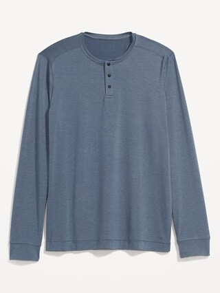 Beyond 4-Way Stretch Long-Sleeve Henley T-Shirt for Men | Old Navy (US)