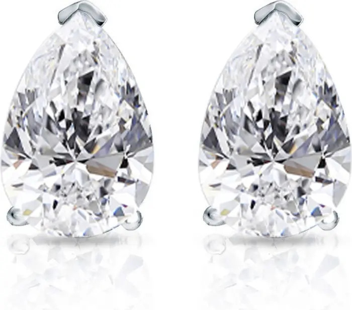 Bliss Diamond 2 Ct Lab Grown Pear Shape Diamond Studs 14k Gold Earrings | Nordstrom | Nordstrom