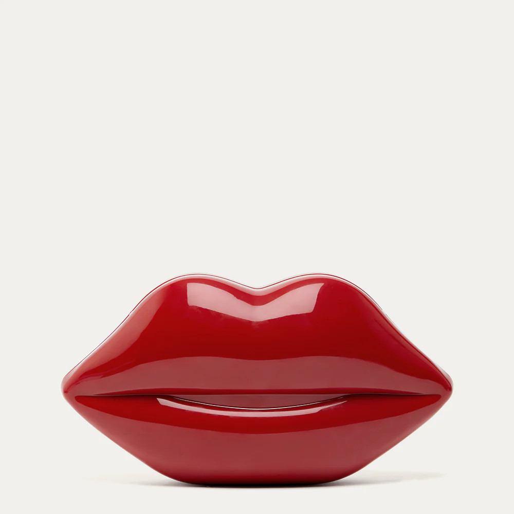 LULU RED LIPS MEDIUM CLUTCH BAG | Lulu Guinness (UK)