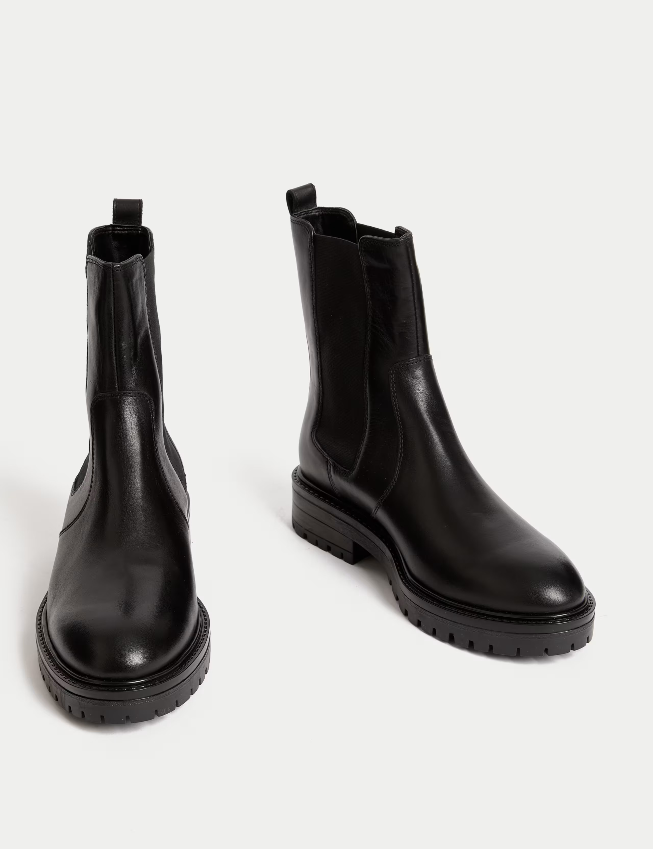 Leather Chelsea Block Heel Boots | Marks & Spencer (UK)