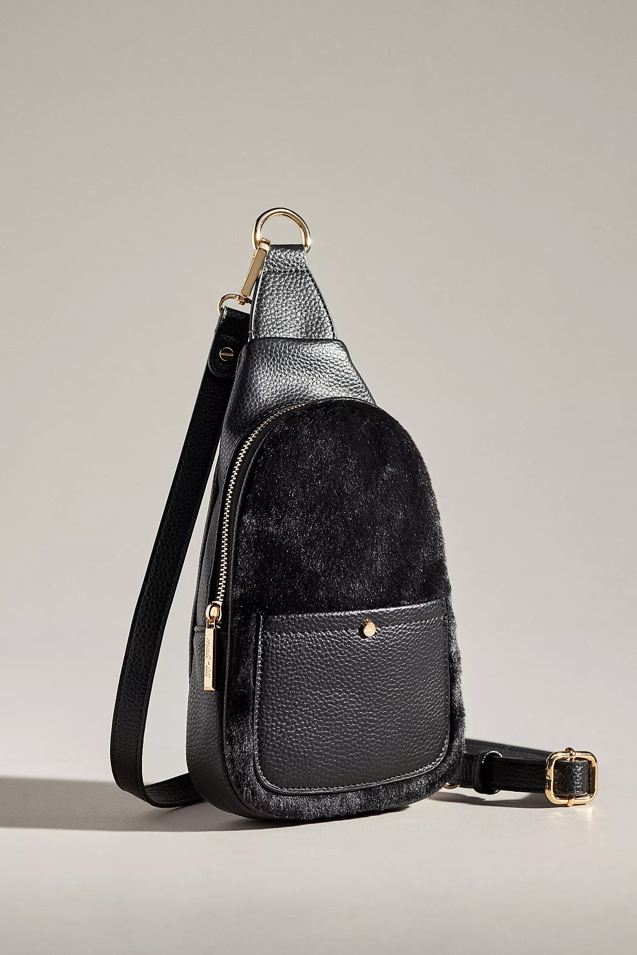 Mali + Lili Gwen Faux Fur Woven Sling Bag | Anthropologie (US)