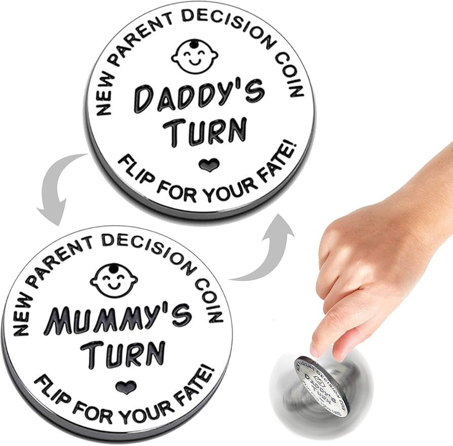 Baby Shower Gifts Double Sided Decision Coins for New Mom&Dad,Funny New Baby Gifts New Mom Gifts ... | Amazon (US)