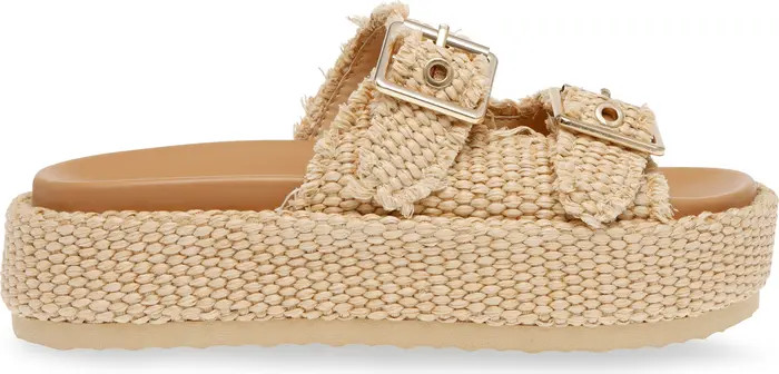 Karrigan Raffia Platform Slide Sandal (Women) | Nordstrom
