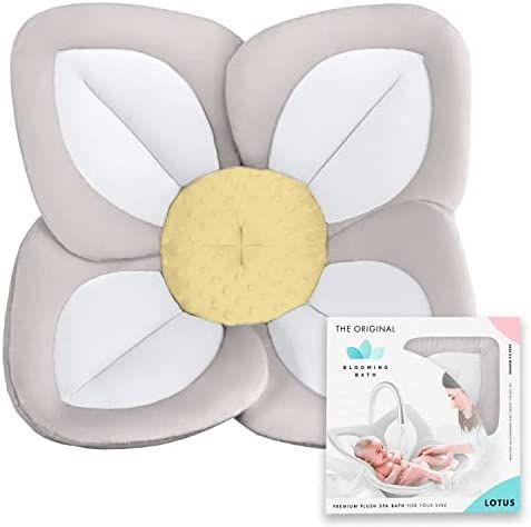 Blooming Bath Lotus Bath Seat - Plush Minky Baby Sink Bathtub - The Original Washer-Safe Flower S... | Amazon (US)